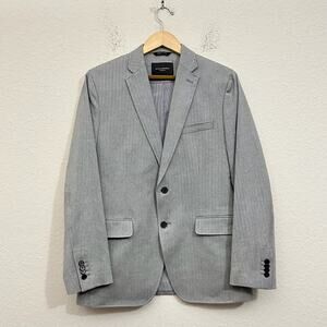BANANA REPUBLIC Blazer Mens 40R Gray Herringbone Tailored Fit Preppy Business